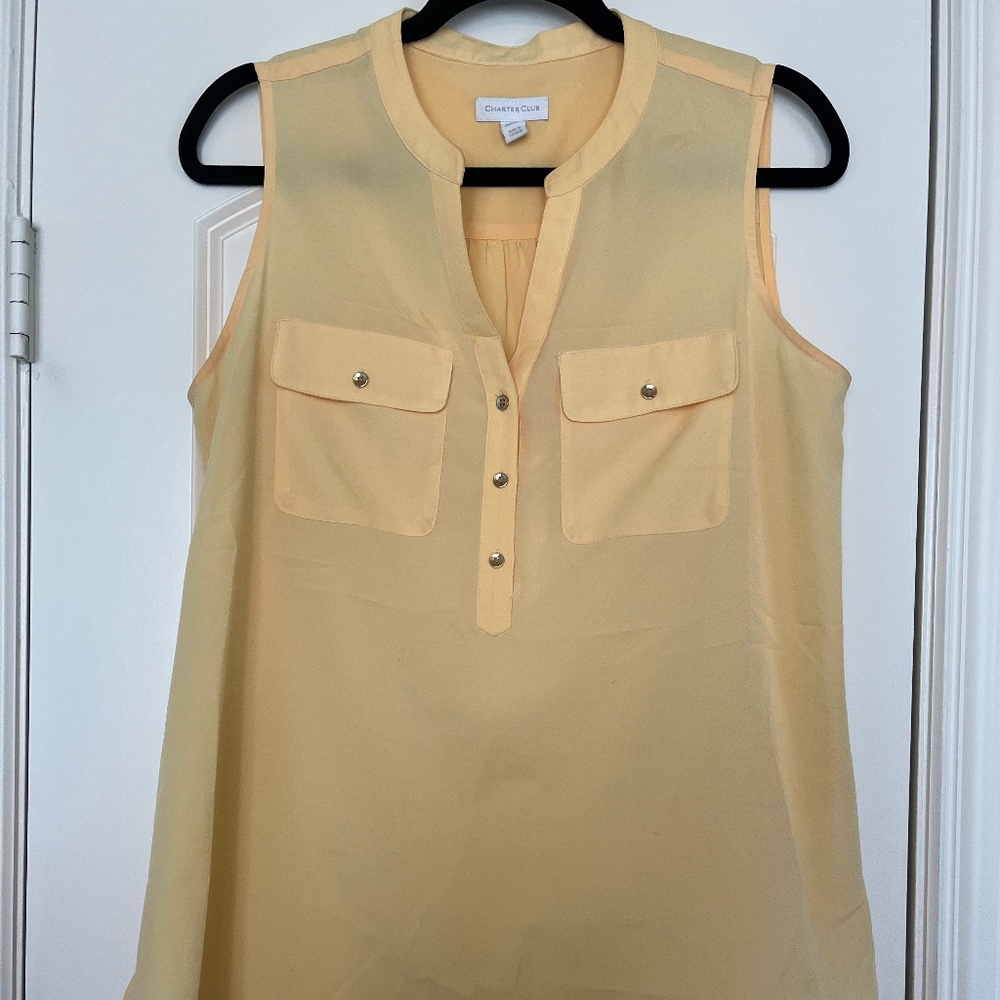 Charter Club | Yellow Chiffon Blouse